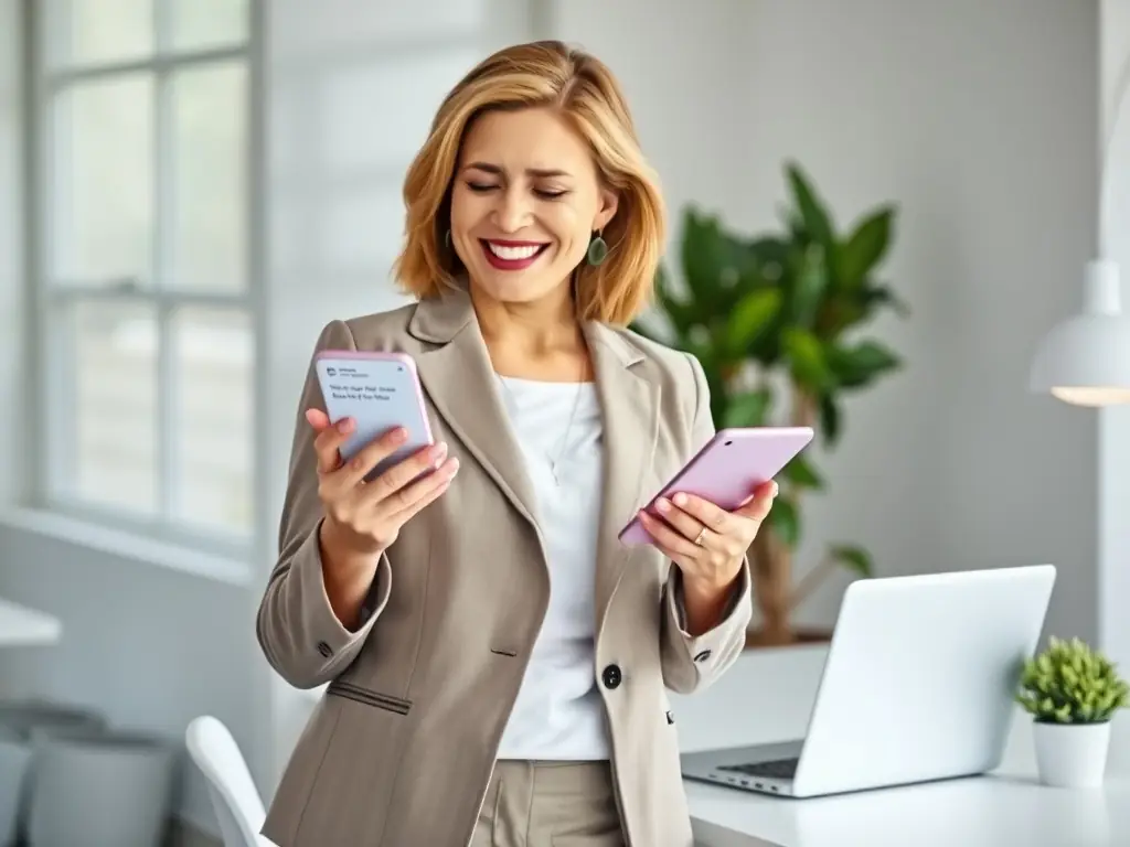A business owner receiving funds transfer notification on a mobile phone, indicating the final step of receiving approved funds from OnDeckClone.
