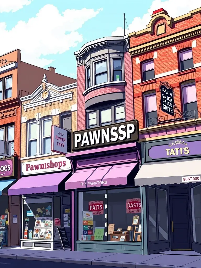 A collage of diverse pawnshop storefronts across the nation, representing the wide range of pawnshops that trust Mulah.com for their funding needs.