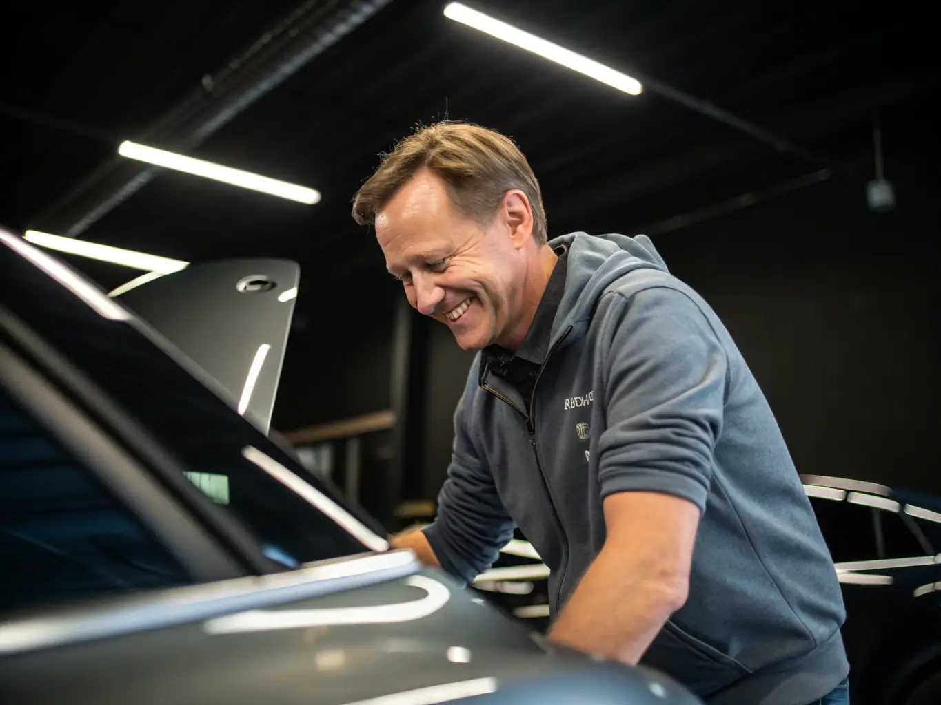 A gas station owner smiling while standing in front of their gas station, symbolizing the successful funding and business growth.