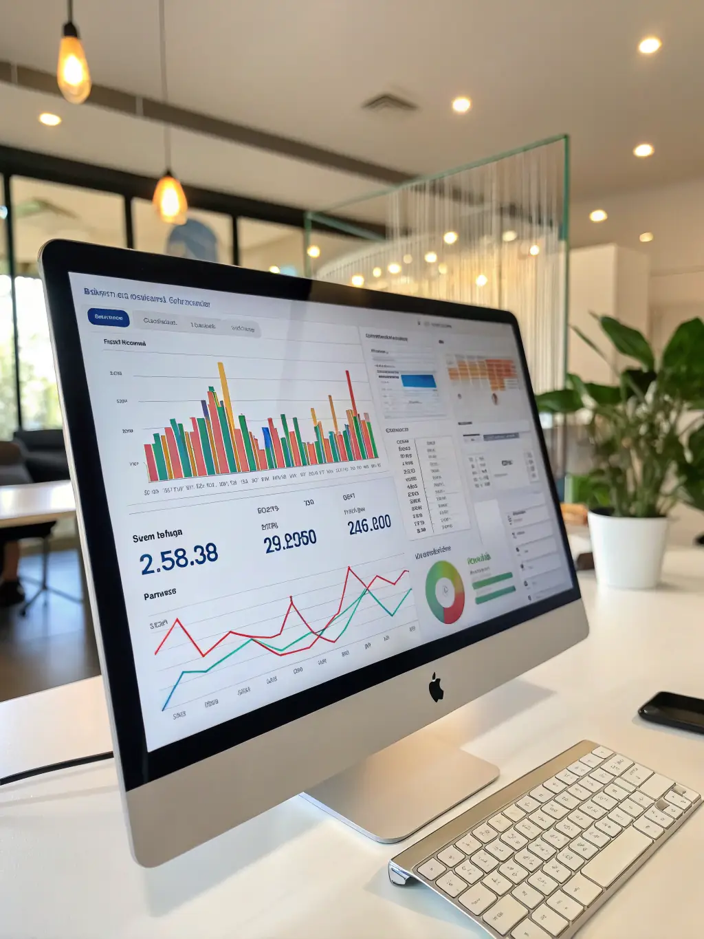 A close-up shot of a thriving online electronics store's sales dashboard, showcasing a significant increase in revenue after implementing Mulah's funding solutions.