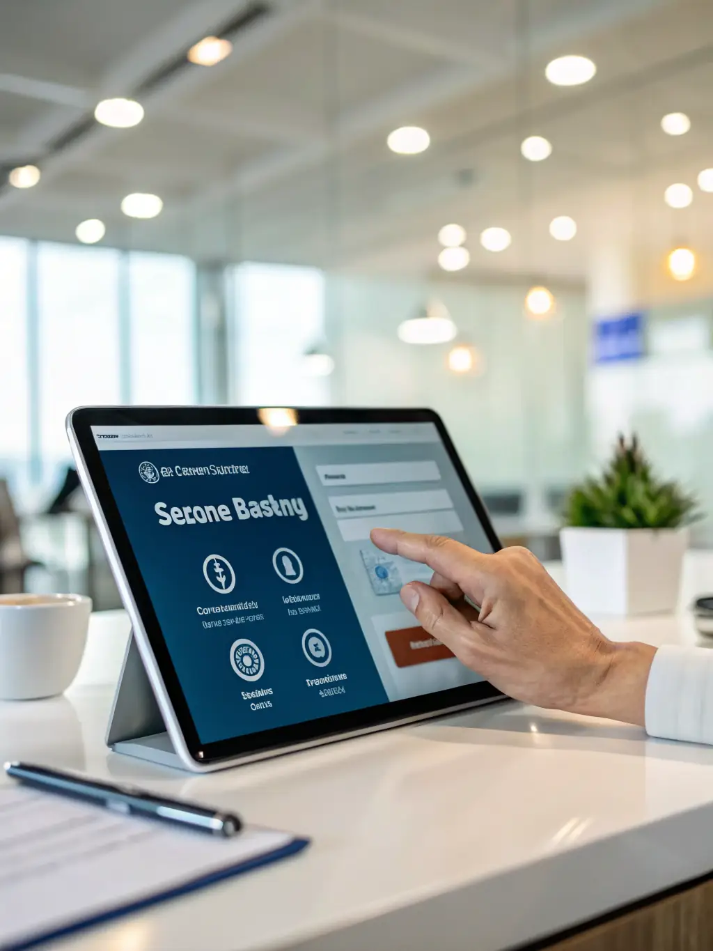 An image of a secure online banking interface, showcasing ease of access and data protection.