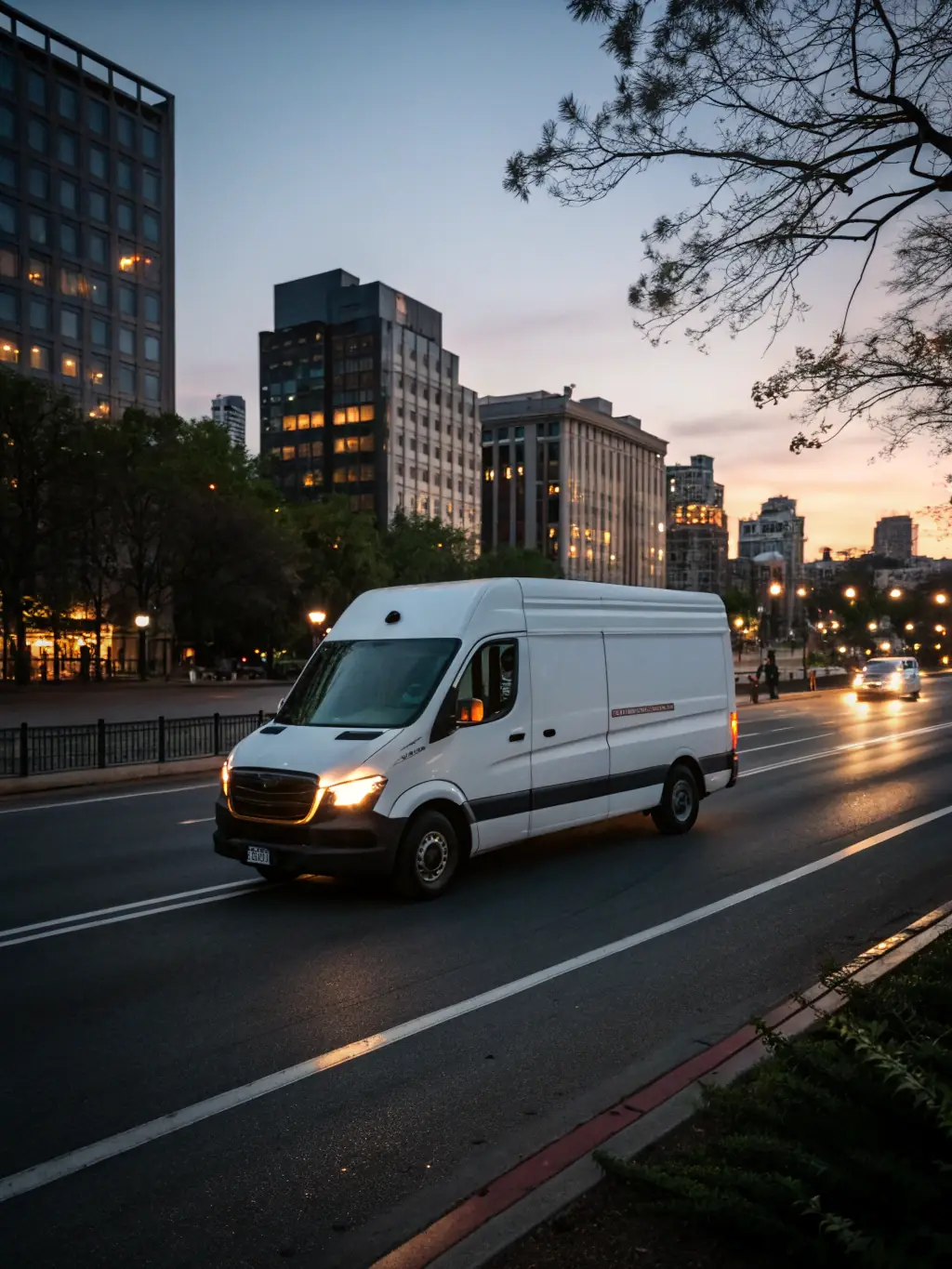 A cannabis delivery service van on the road, highlighting the need for funding to support logistics and transportation.