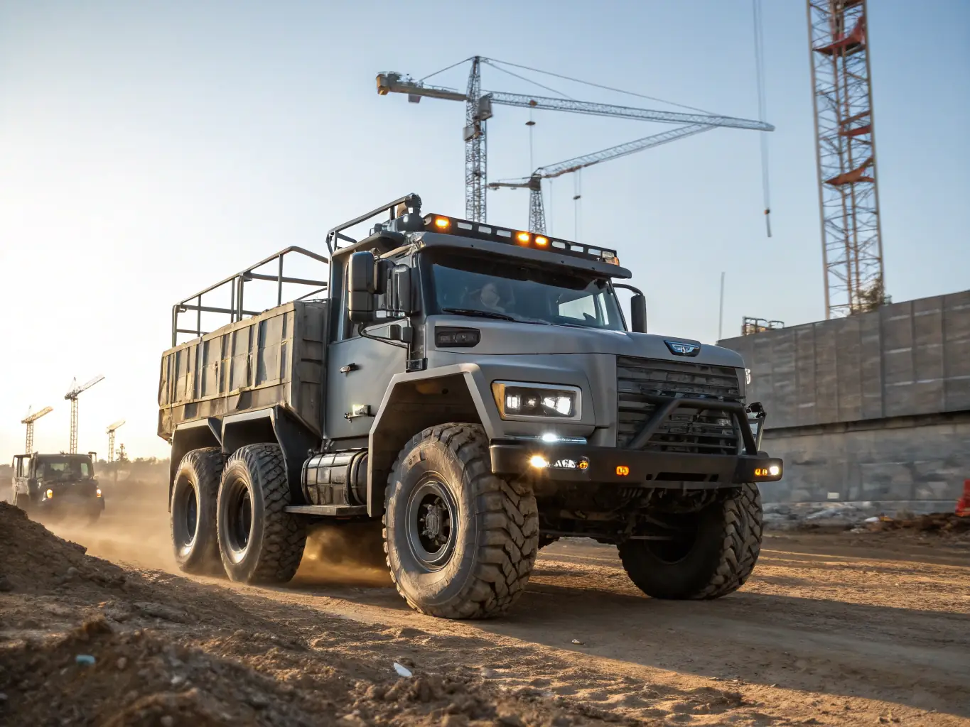 An image of heavy equipment being sold at a dealership, highlighting Mulah's understanding of the equipment sales industry.