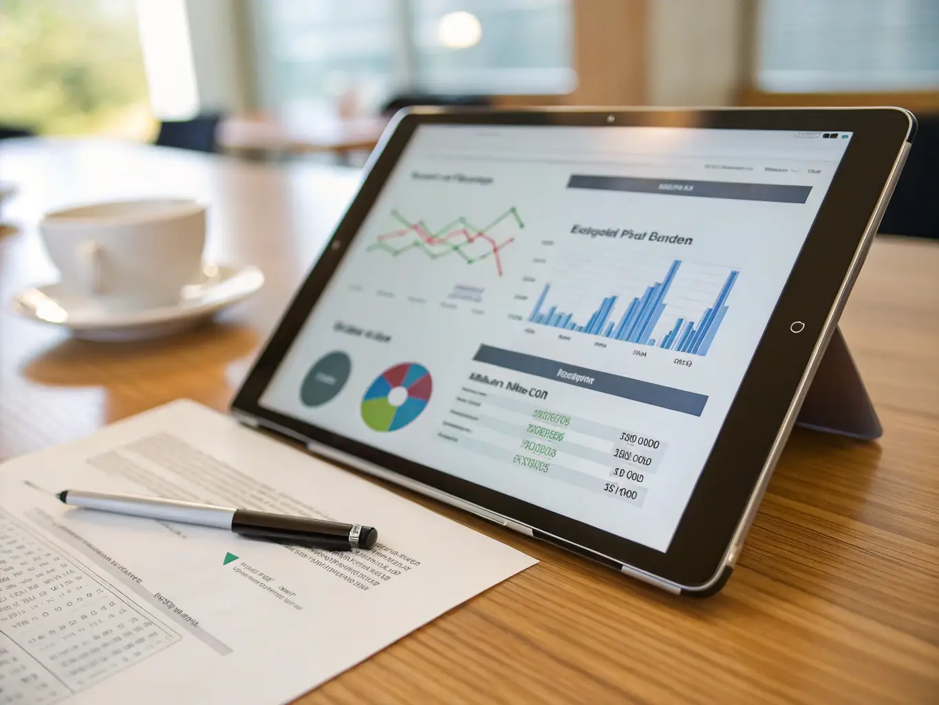 A digital interface showing a construction company's financial dashboard, illustrating Mulah's transparent and easy-to-use platform for managing funds.