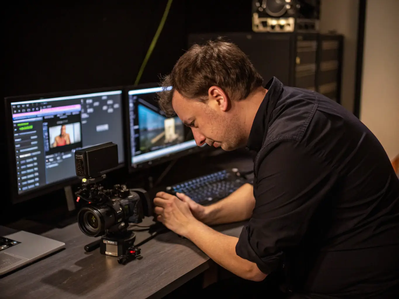 A private investigator using advanced surveillance equipment in a discreet location, highlighting the importance of technology and resources in modern investigations.