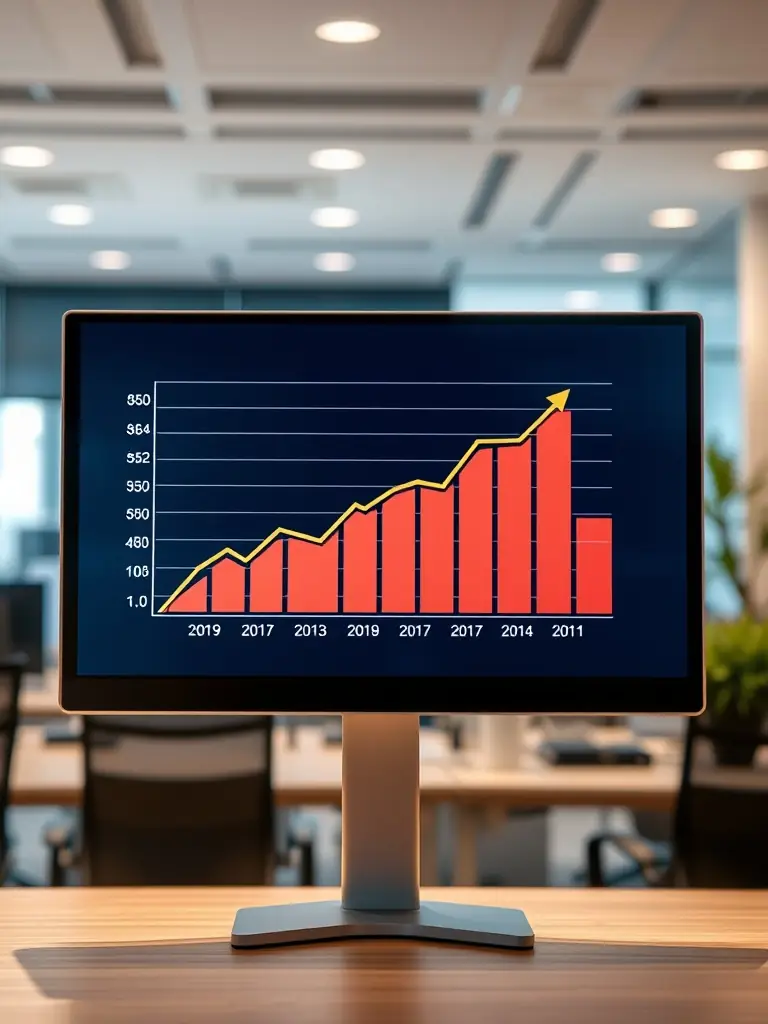 A graph showing business growth and financial success, illustrating the positive impact of OnDeckClone's funding solutions on business service providers.