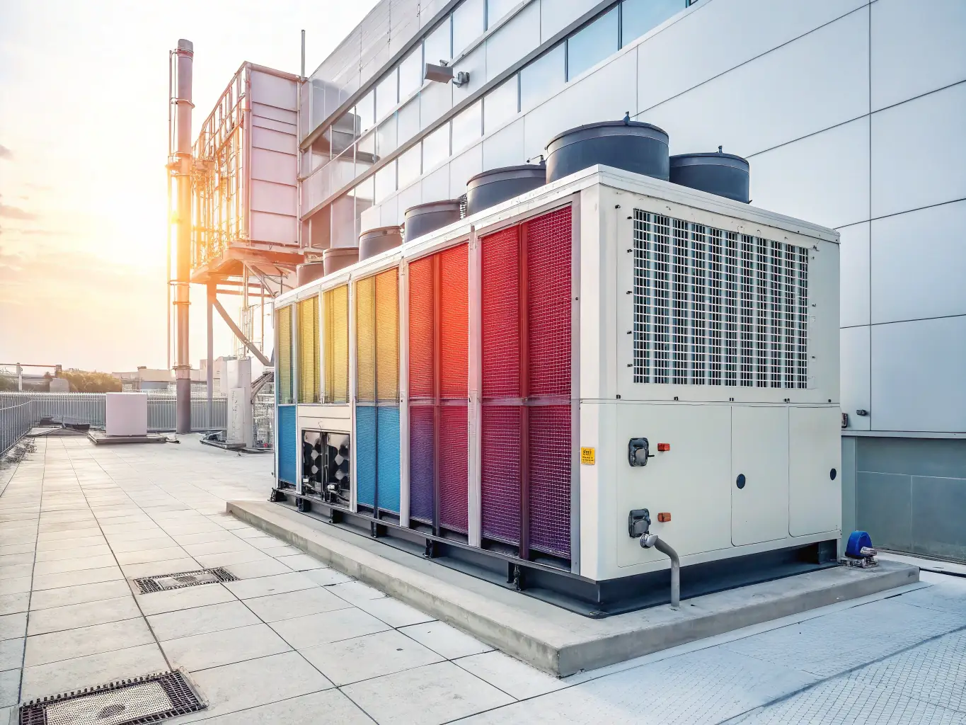 A state-of-the-art refrigeration unit being installed in a grocery store, highlighting the importance of modern equipment for maintaining product quality and attracting customers.