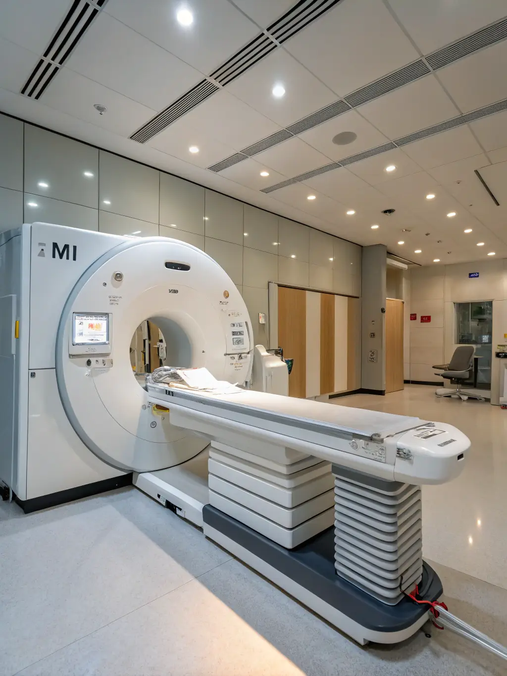 A high-tech MRI machine being used in a hospital setting, emphasizing the importance of advanced medical equipment, suitable for illustrating equipment financing solutions.