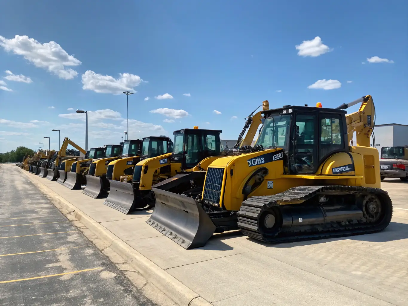 An image of various pieces of heavy equipment, such as tractors and construction vehicles, representing the types of assets that can be financed.