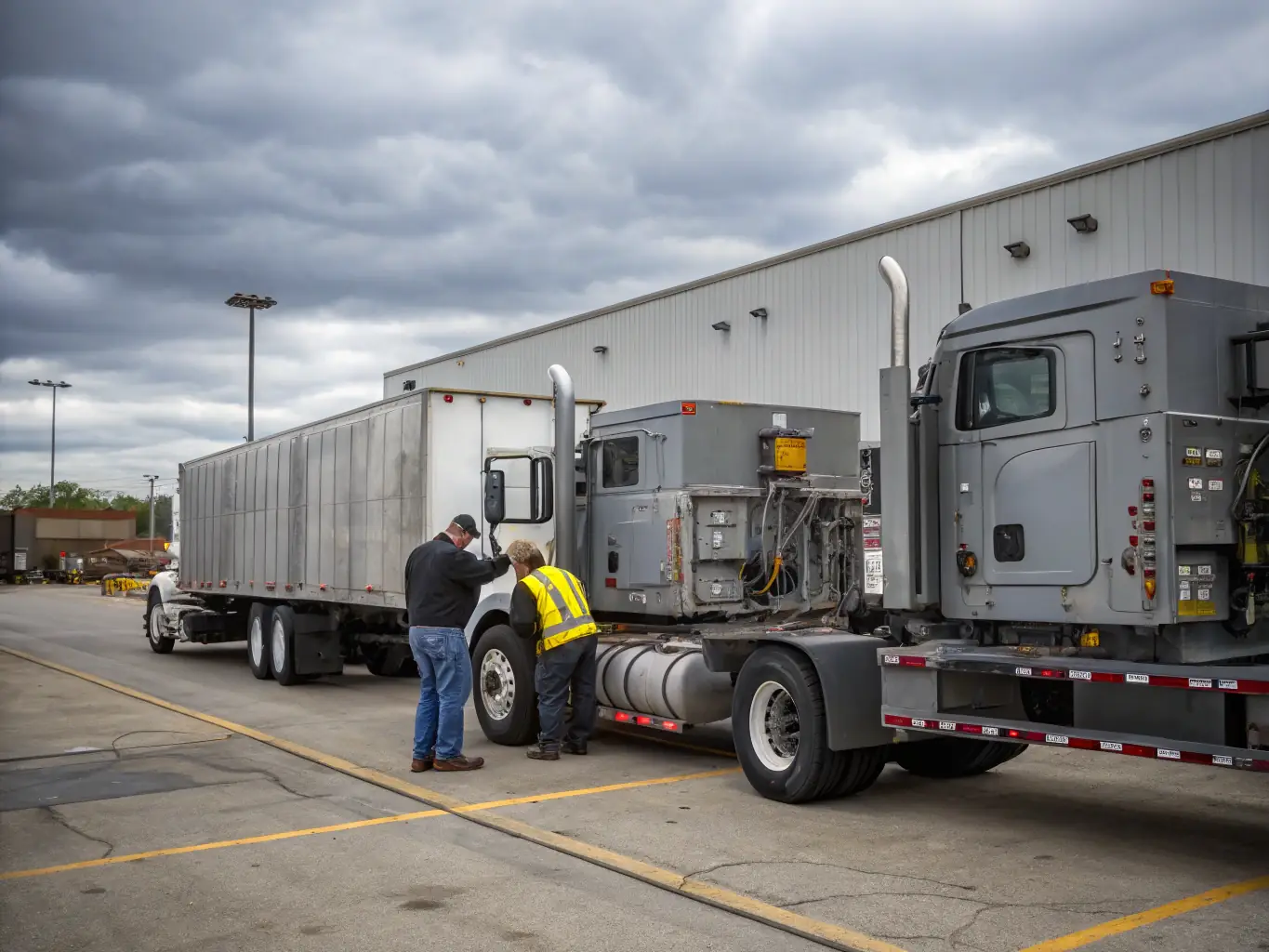 A fuel delivery truck parked at a depot, showcasing the operational aspect of the business, emphasizing reliability and efficiency.