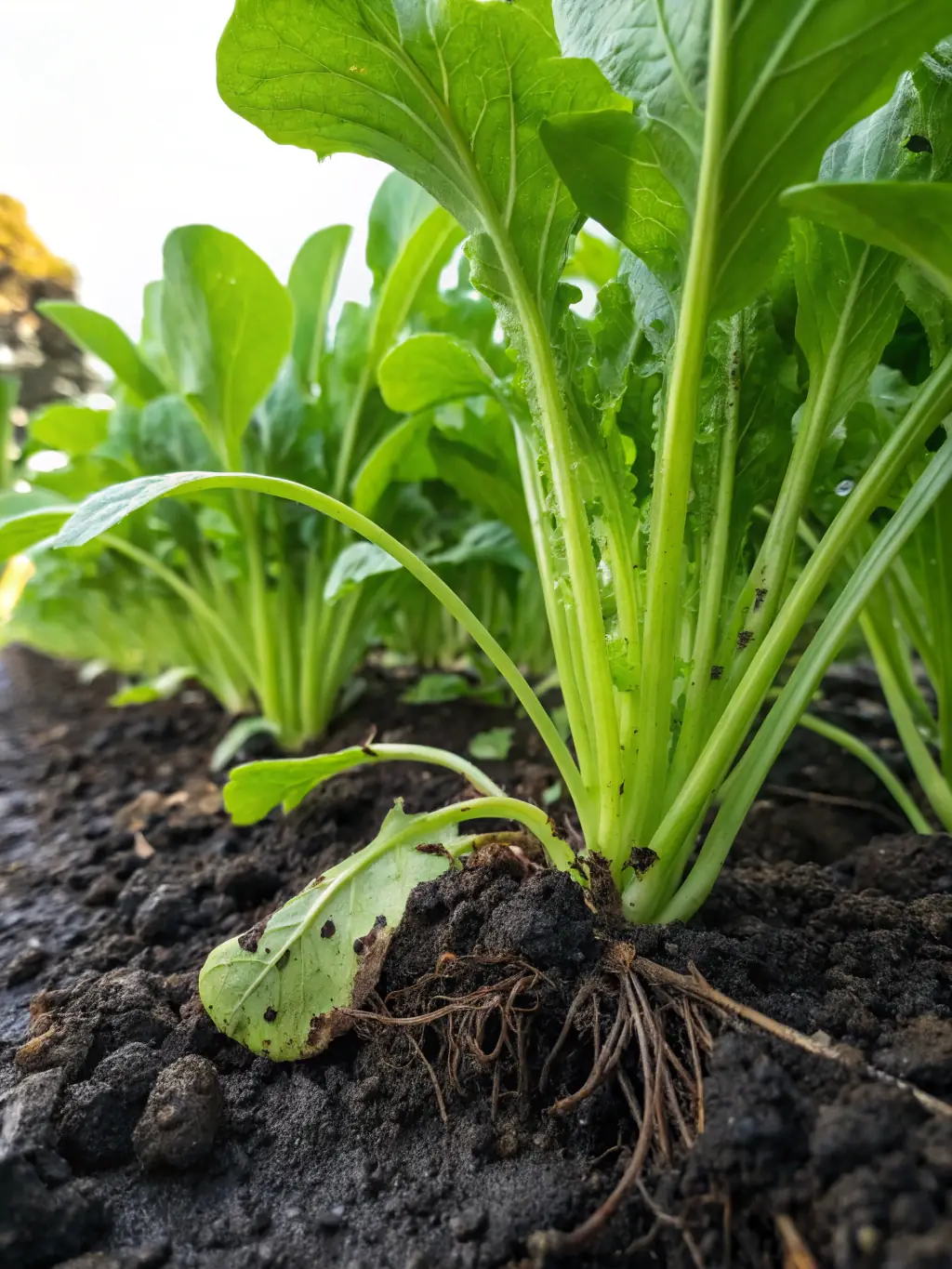 A close-up shot of various healthy crops growing in a well-maintained farm, showcasing the potential for growth and expansion with Mulah's support.
