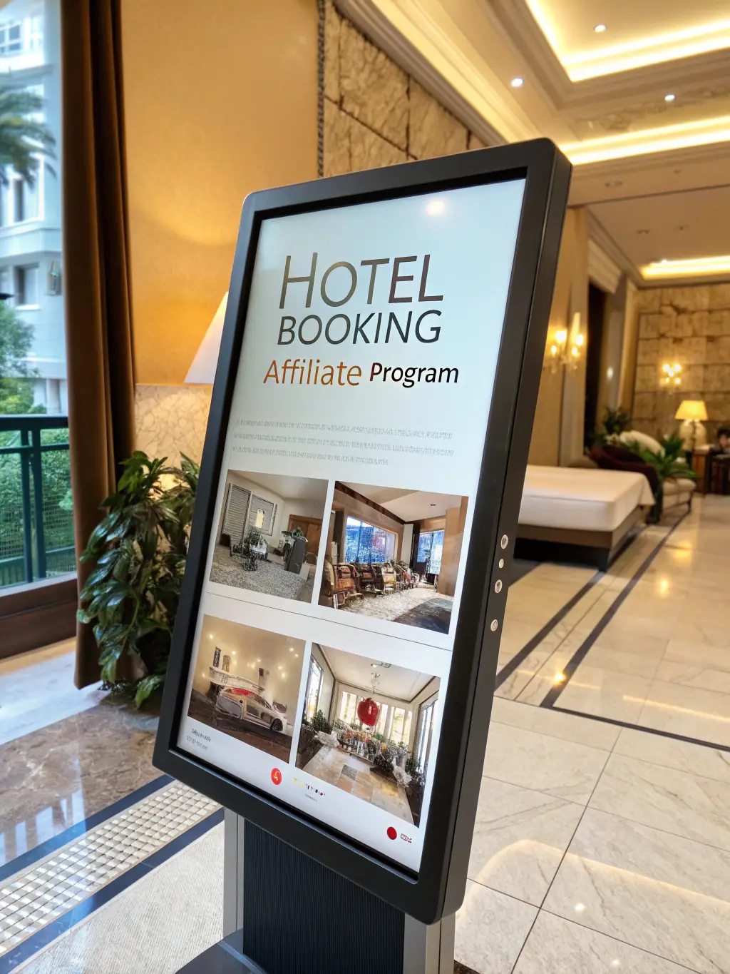 A vibrant social media ad campaign for a boutique hotel, showcasing attractive visuals and engaging content, highlighting the use of funding for marketing.