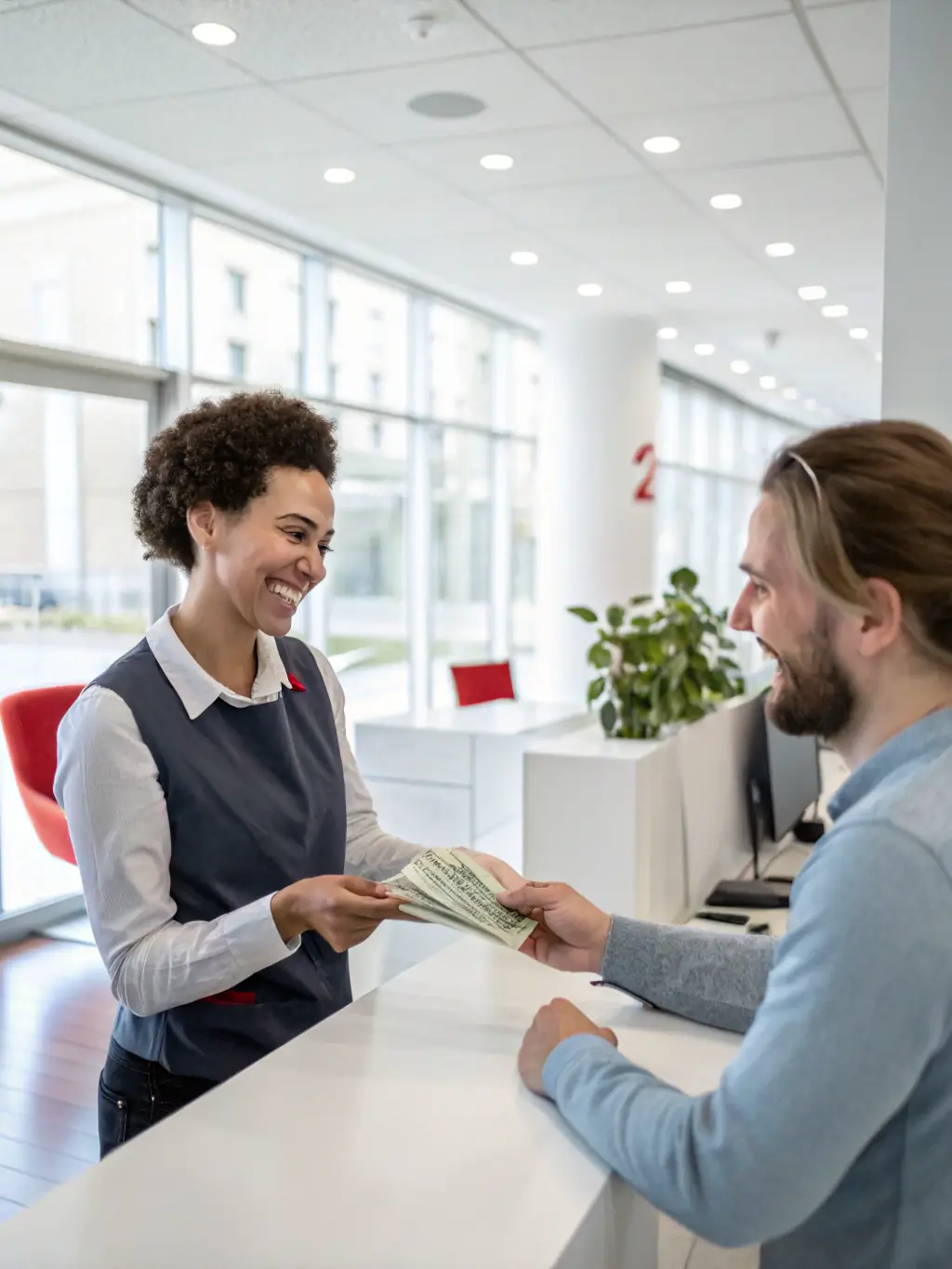 A professional headshot of a smiling pawnshop owner, standing confidently in their well-organized pawnshop, showcasing a sense of trust and satisfaction.