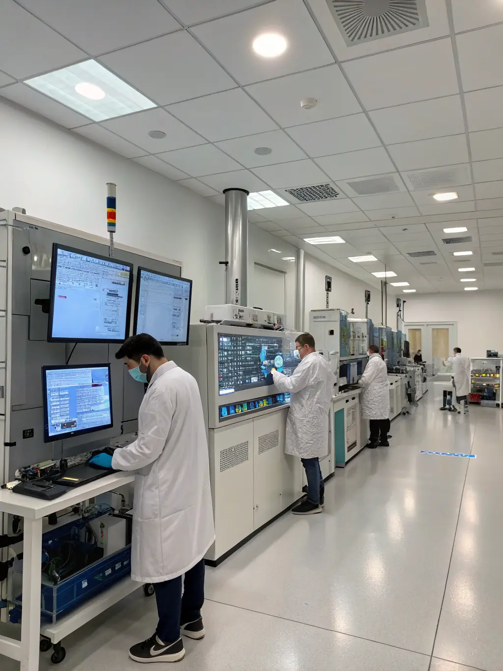 A state-of-the-art engineering lab with advanced equipment, symbolizing the ability to invest in cutting-edge technology and stay ahead of the competition.