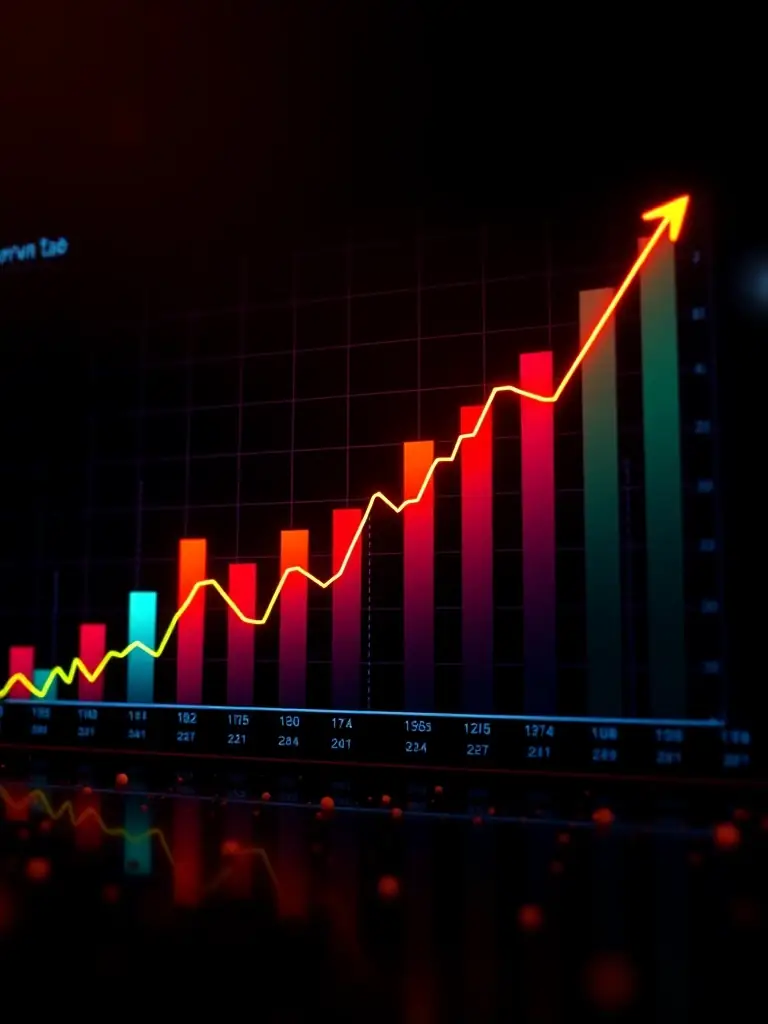 A dynamic image of a rapidly growing business graph, illustrating the potential for import businesses to scale with Mulah's funding solutions.