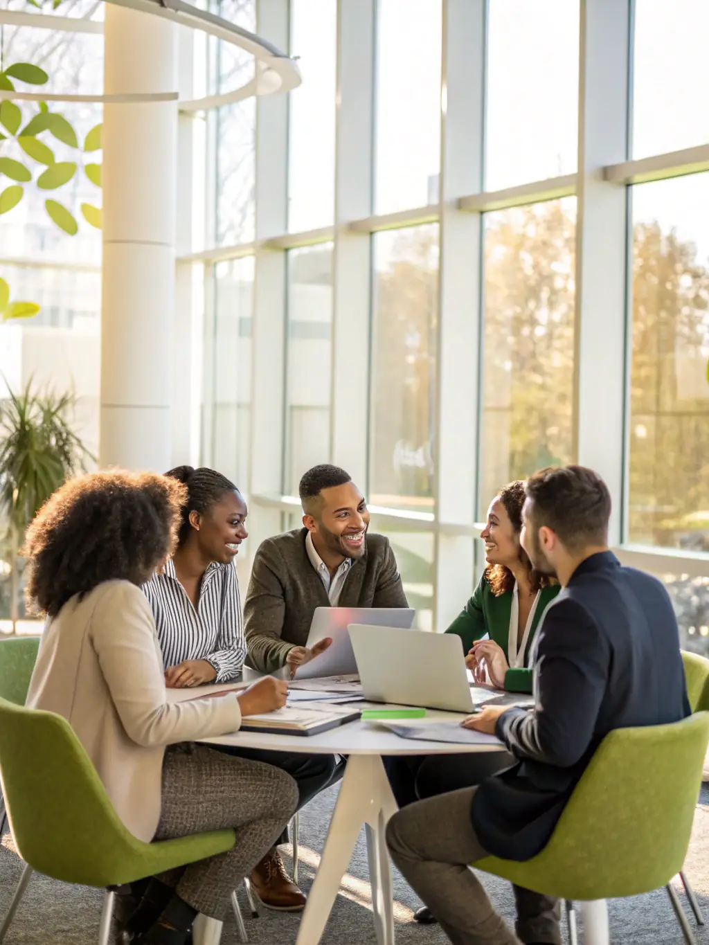 A diverse team of insurance professionals brainstorming ideas, highlighting the importance of innovation and adaptability in the industry.