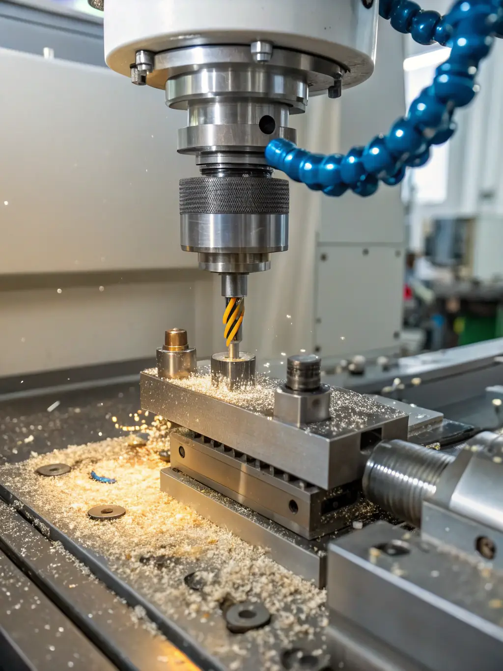 A modern CNC machine in operation, highlighting its precision and efficiency, representing the benefits of equipment financing.