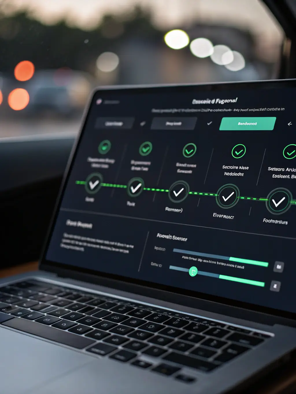 A digital dashboard showing a Mulah funding application being quickly approved.