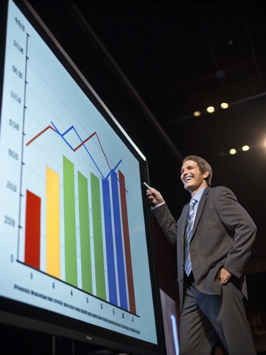 A graph showing the upward trend of machinery sales and production, illustrating the potential for growth with strategic funding.