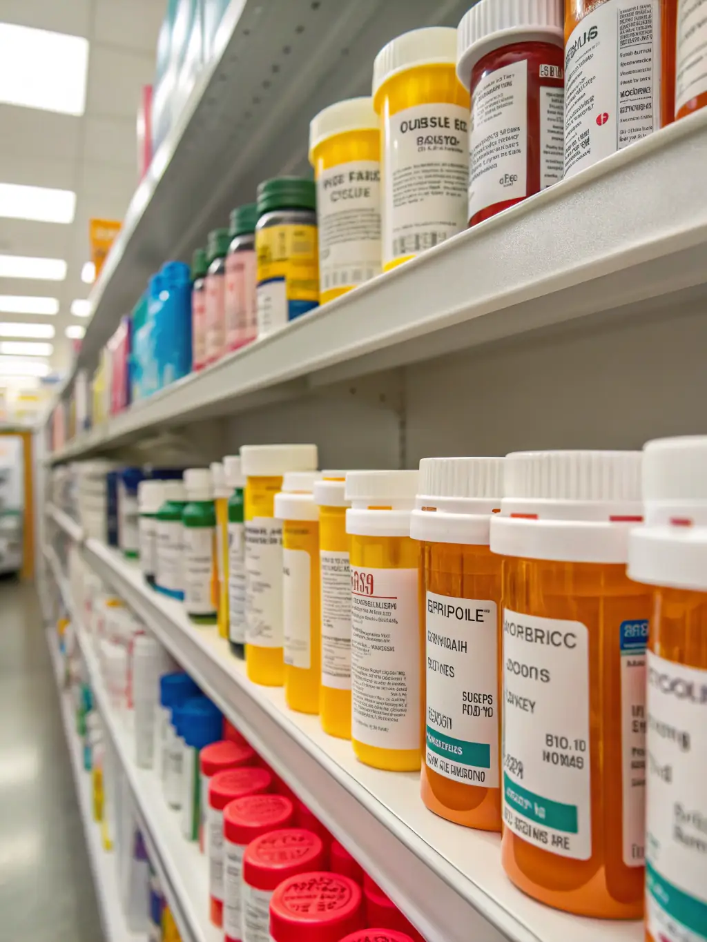 A pharmacist reviewing inventory in a well-stocked pharmacy, symbolizing the need for working capital to maintain optimal stock levels.
