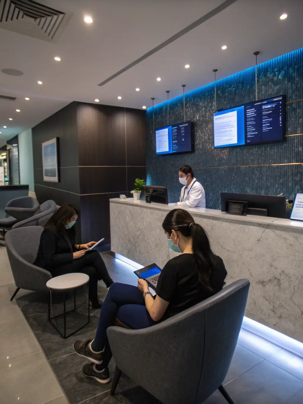 A modern medical clinic with a welcoming reception area, illustrating expansion funding for medical businesses.