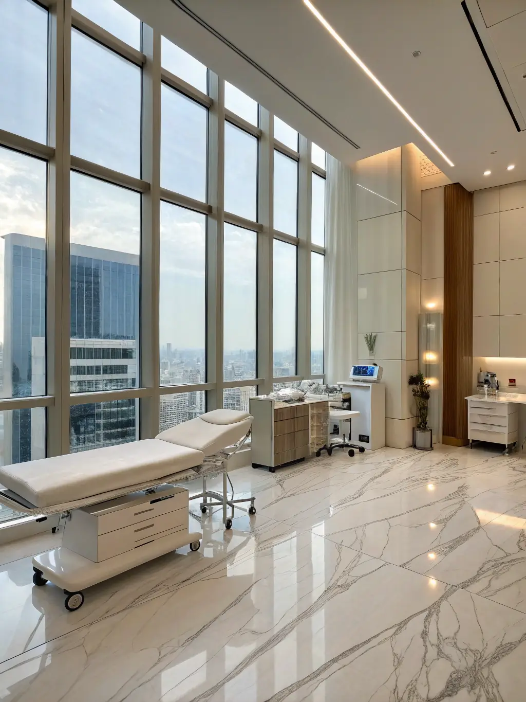 An image of a modern medical spa interior with state-of-the-art equipment, representing the potential for growth and upgrades with OnDeckClone's funding.