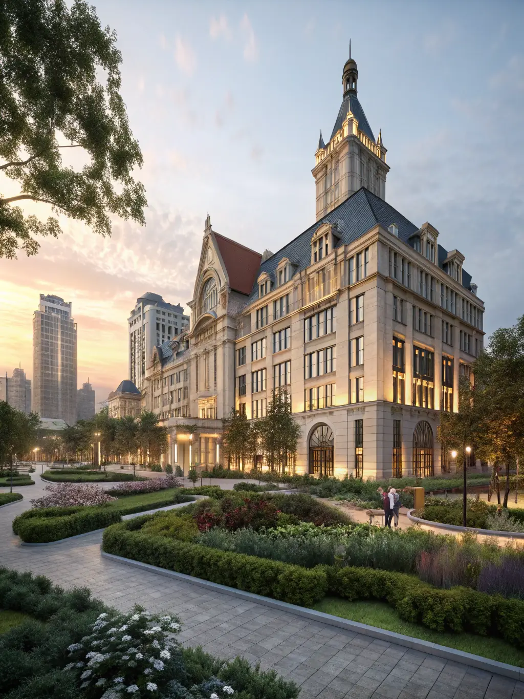 A renovated historic building, illustrating the transformation and value enhancement achieved through strategic renovation funding from Mulah.com.