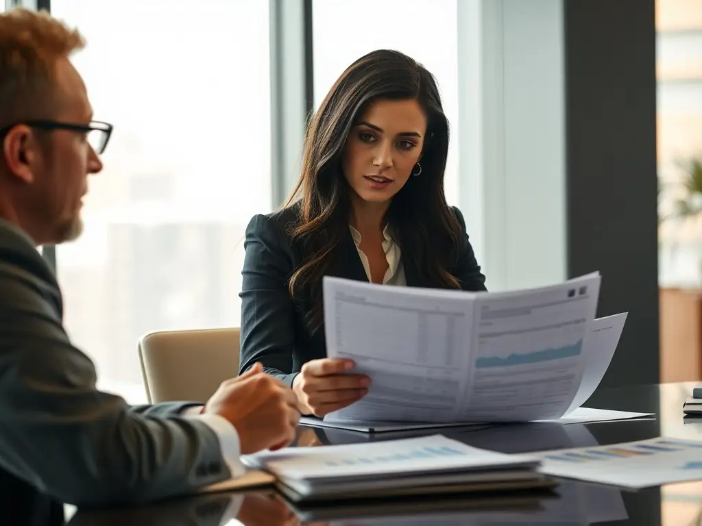 A pet grooming business owner reviewing expansion plans in a bright, modern office, symbolizing the use of expansion loans for business growth.