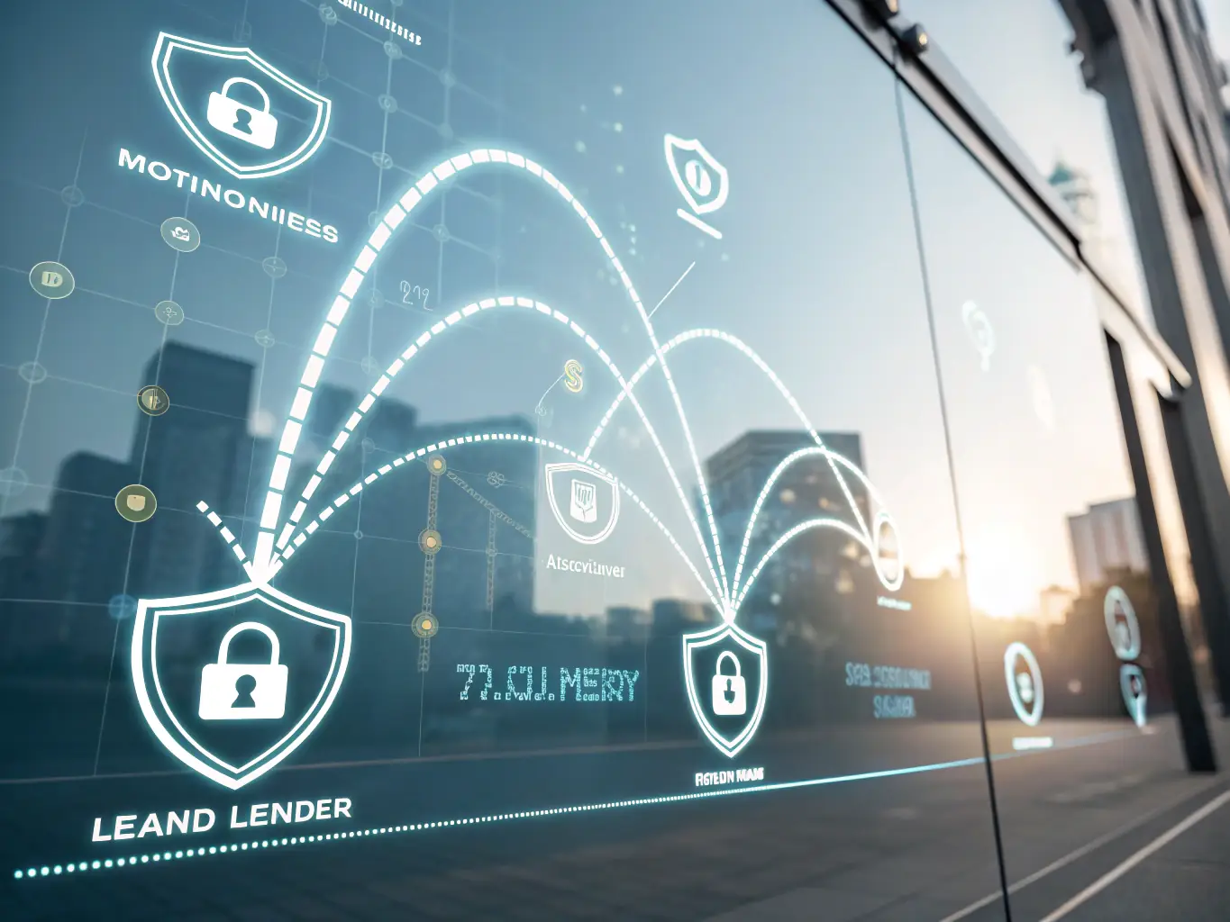 An image showing funds being digitally transferred to a business account, with a focus on speed and security, illustrating the final disbursement of approved funds.