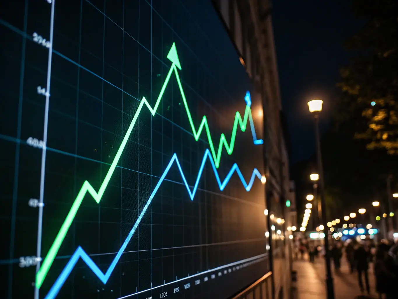 A graph showing the growth of a taxi business after receiving funding from Mulah, illustrating increased revenue, fleet expansion, and overall business success.