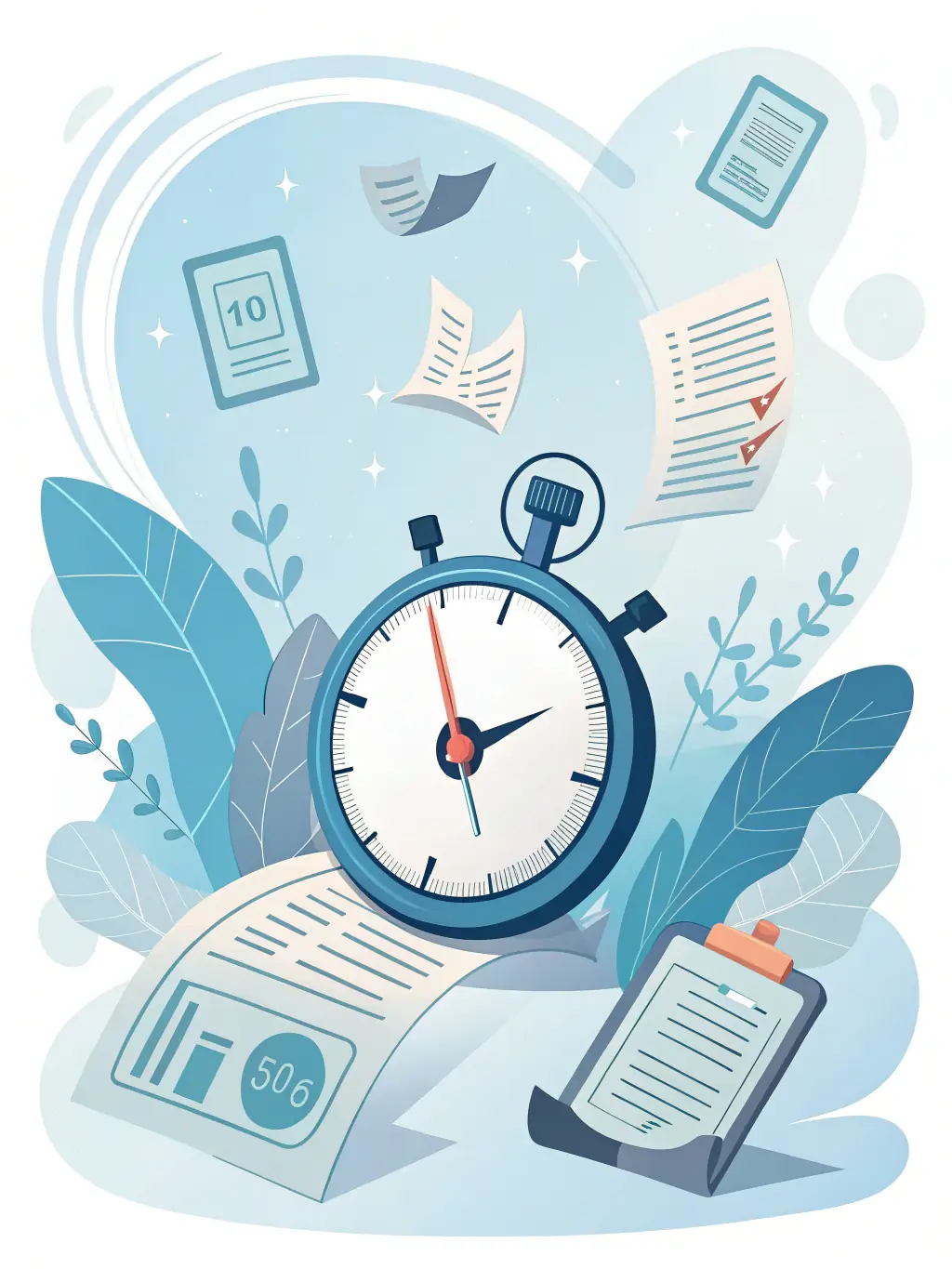 A digital illustration of a clock with a speedometer needle overlay, representing fast funding and quick access to capital for tow truck businesses.