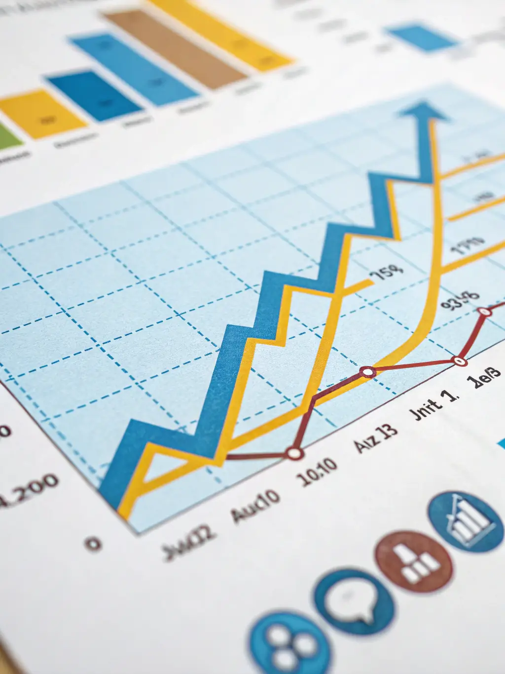 A graph showing the growth of a janitorial business after receiving funding, illustrating the positive impact of Mulah.