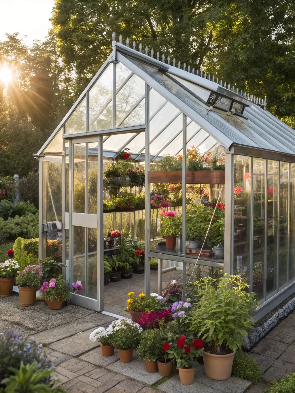 A lush green nursery with rows of vibrant plants, symbolizing working capital for inventory and operations.