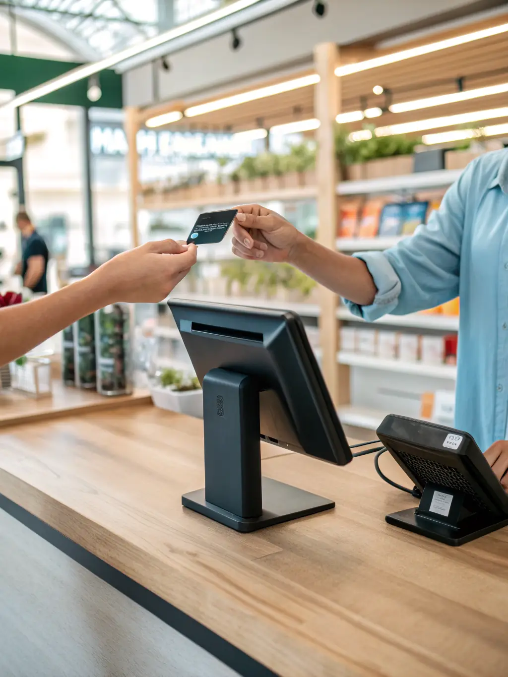 A modern point-of-sale system in a tobacco shop, illustrating the need for technology upgrades and efficient transaction processing.
