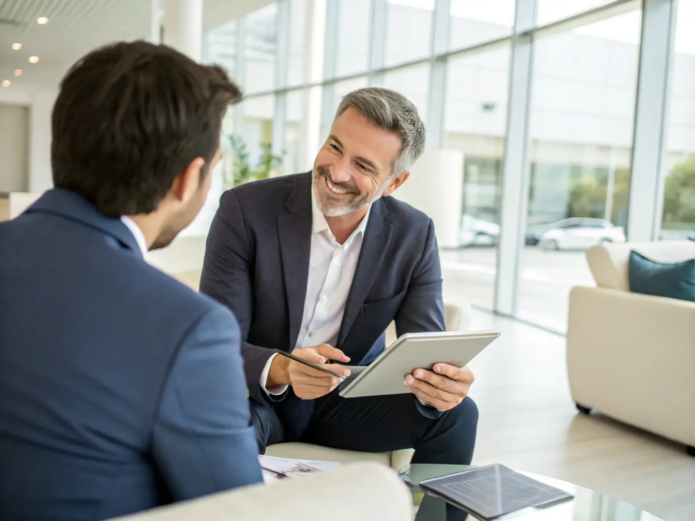 A dedicated Mulah account manager providing personalized support to a legal firm partner, illustrating the commitment to client success.