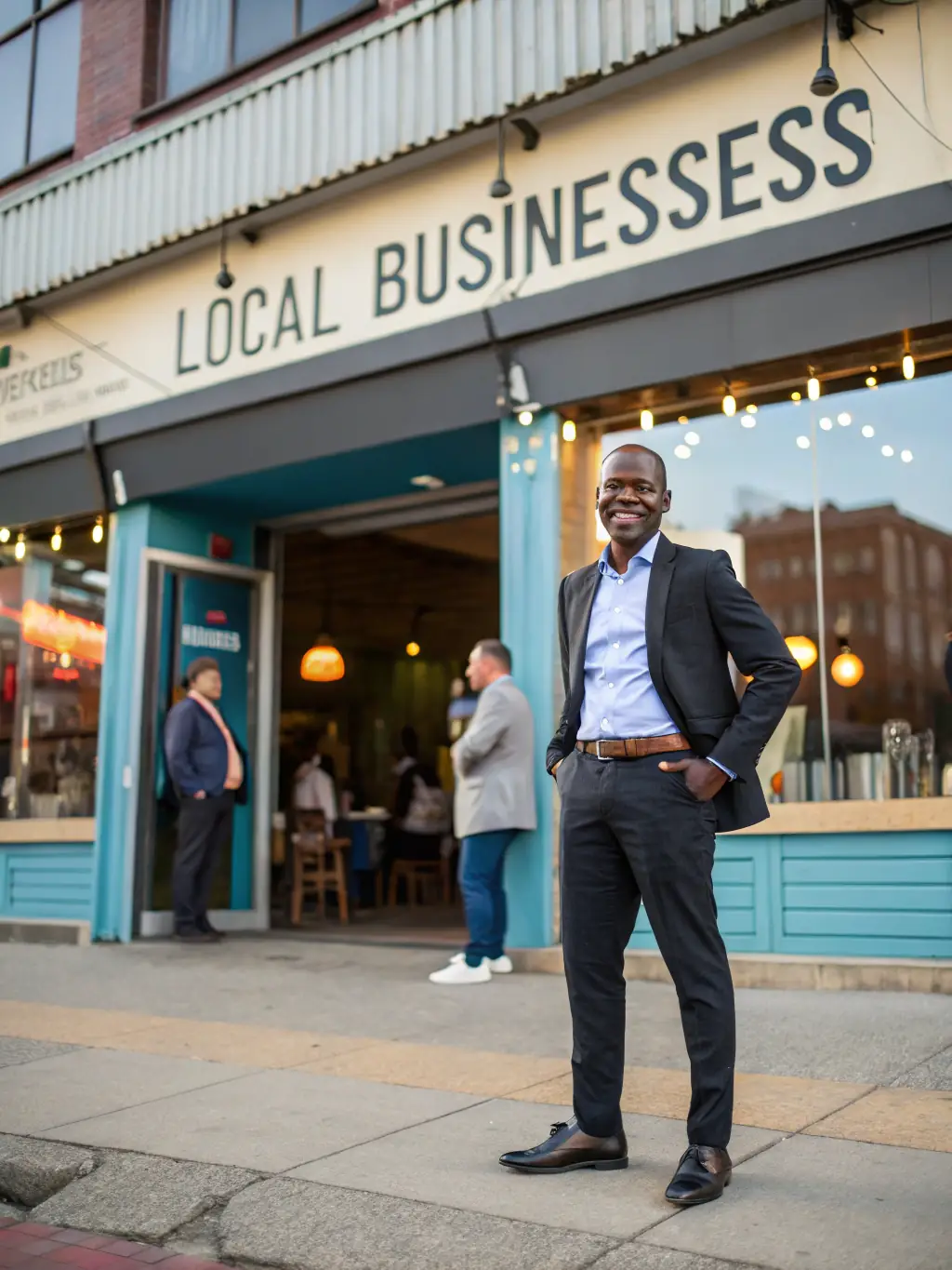 An image of a machinery business owner smiling confidently, symbolizing the success and growth enabled by Mulah.com's funding.