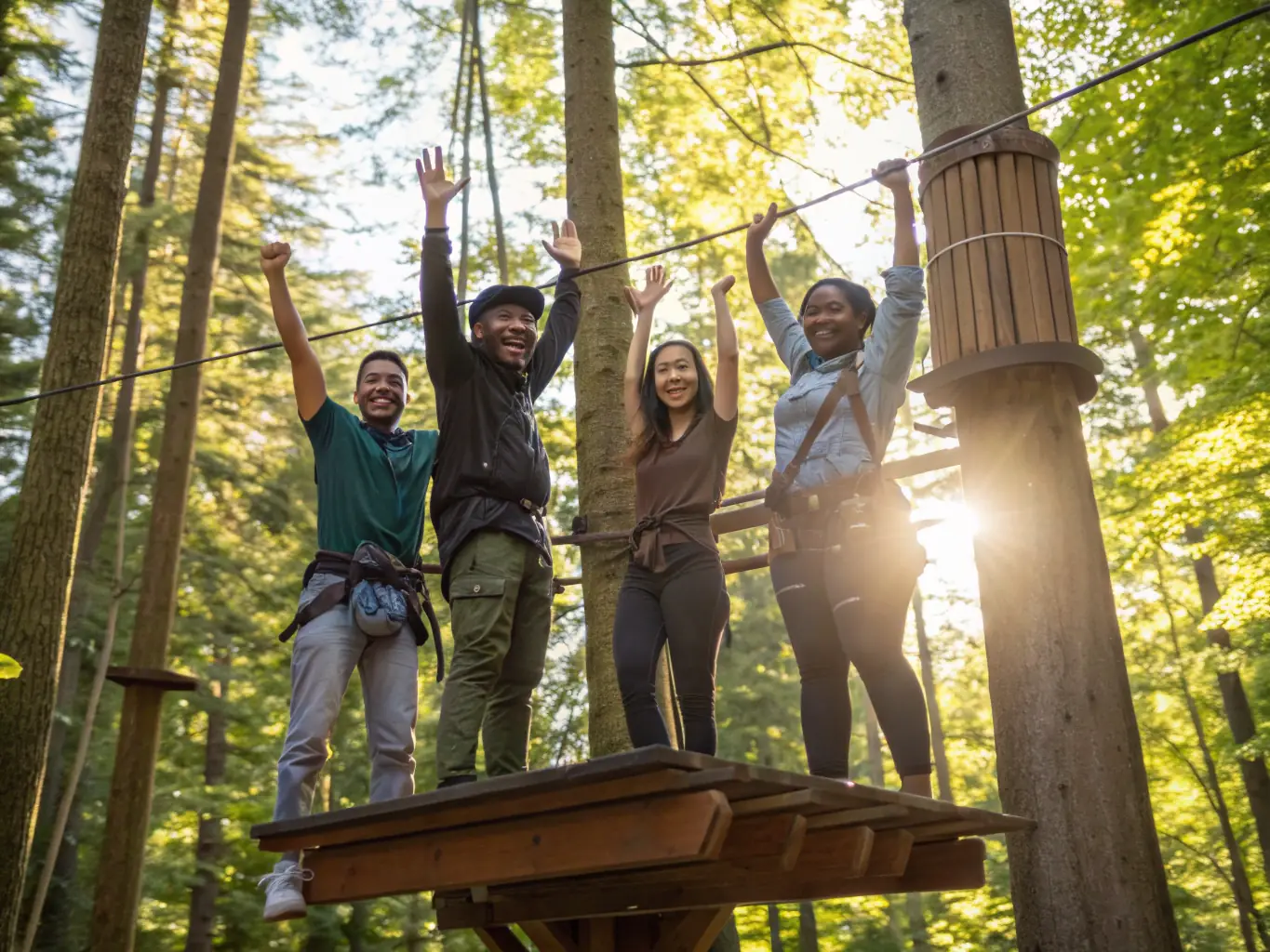 A successful exploration team celebrating a discovery, symbolizing the impact of timely funding.