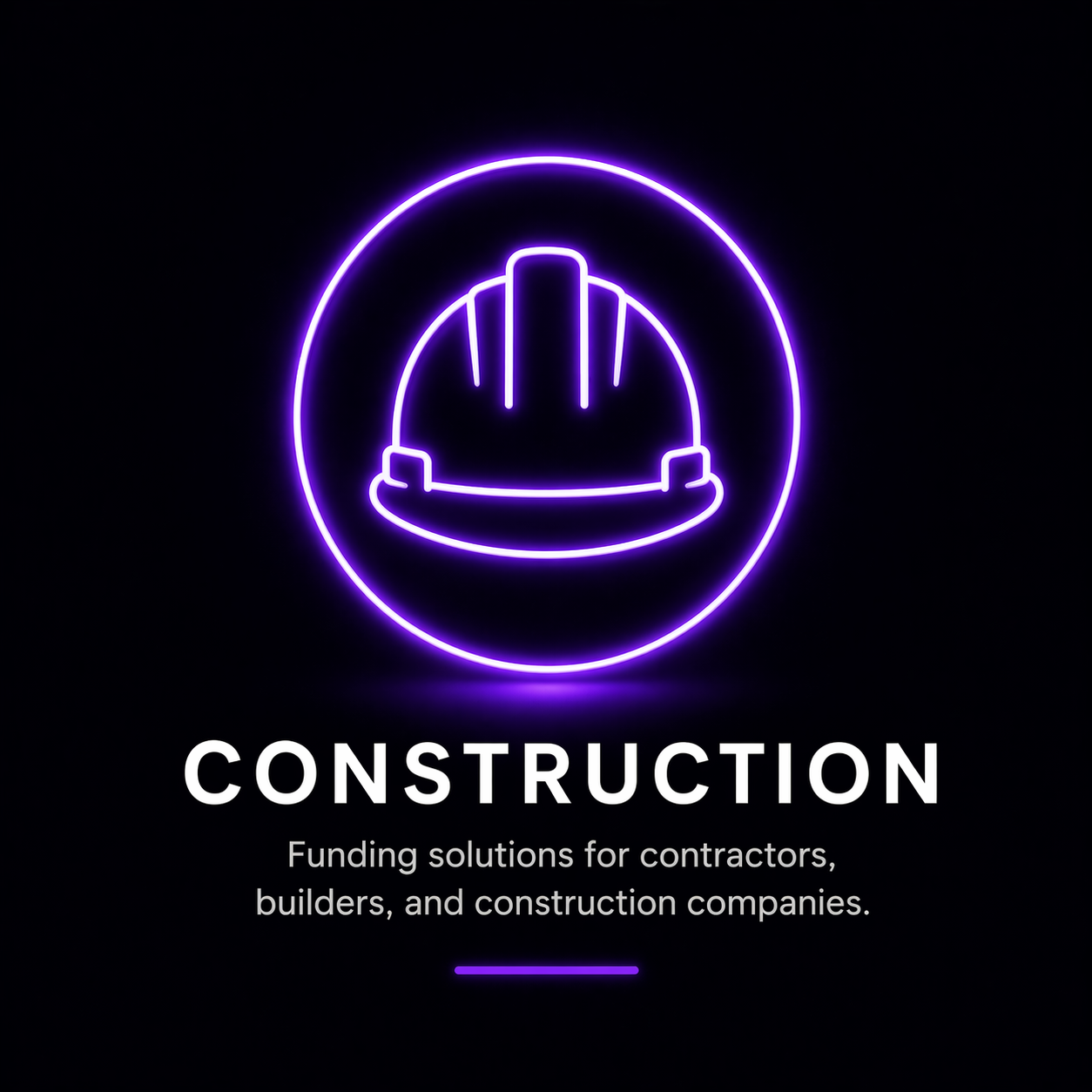 construction business funding icon hard hat mulah small business financing contractors builders neon icon