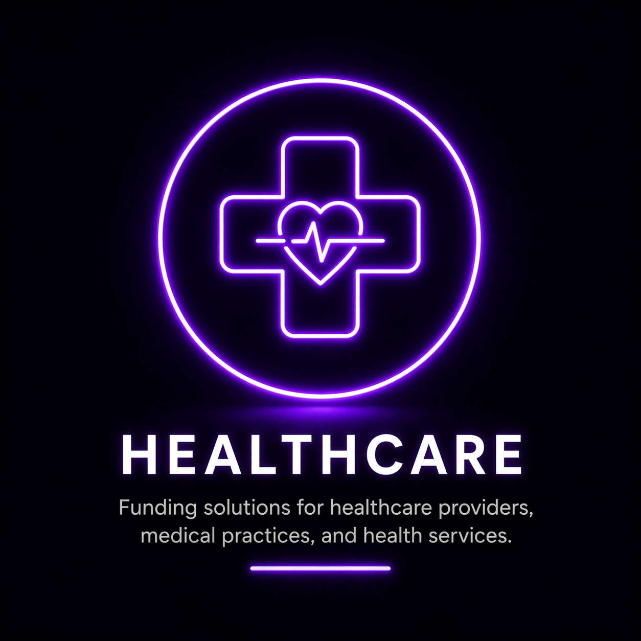 healthcare business funding icon medical cross mulah financing small business medical funding neon icon