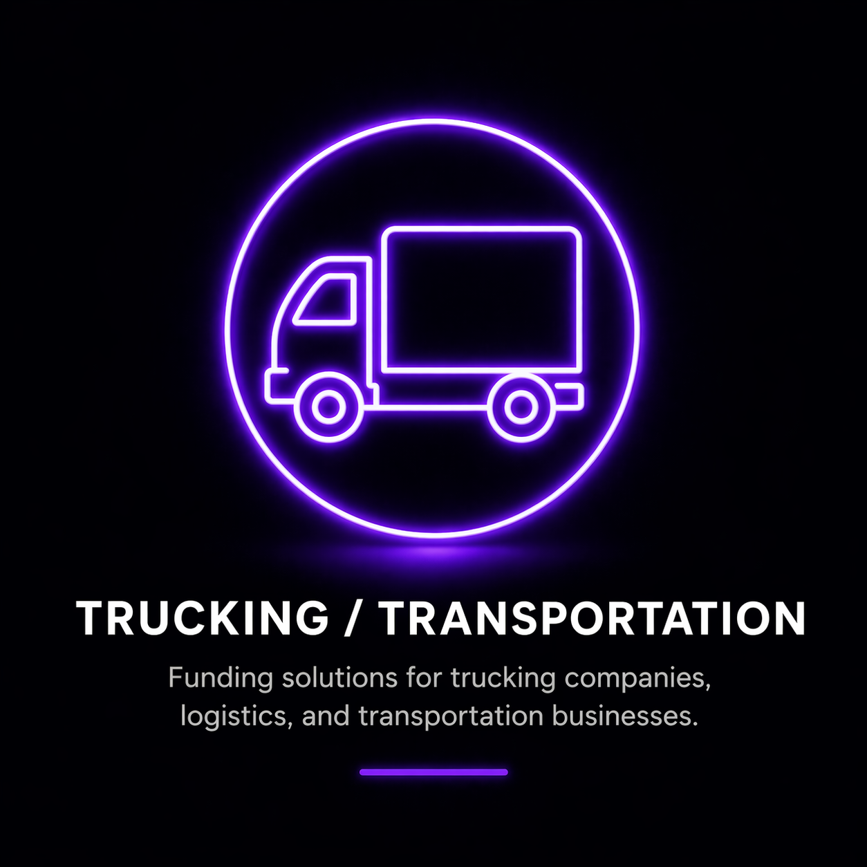 trucking transportation business funding icon truck mulah logistics financing small business capital neon icon