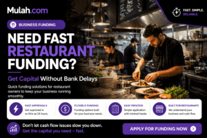 Restaurant kitchen staff working representing fast restaurant funding solutions without bank delays from Mulah