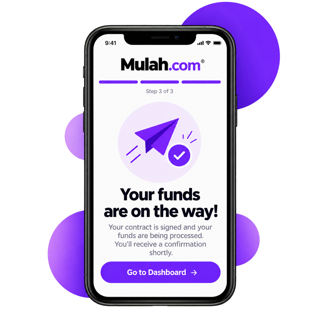 Mulah business funding confirmation
